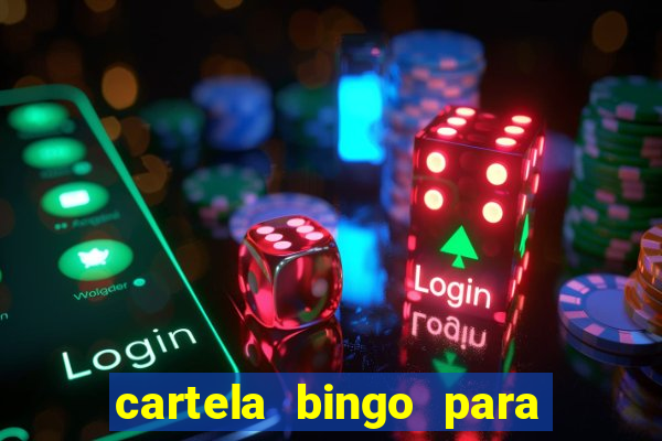 cartela bingo para cha de cozinha imprimir gratis